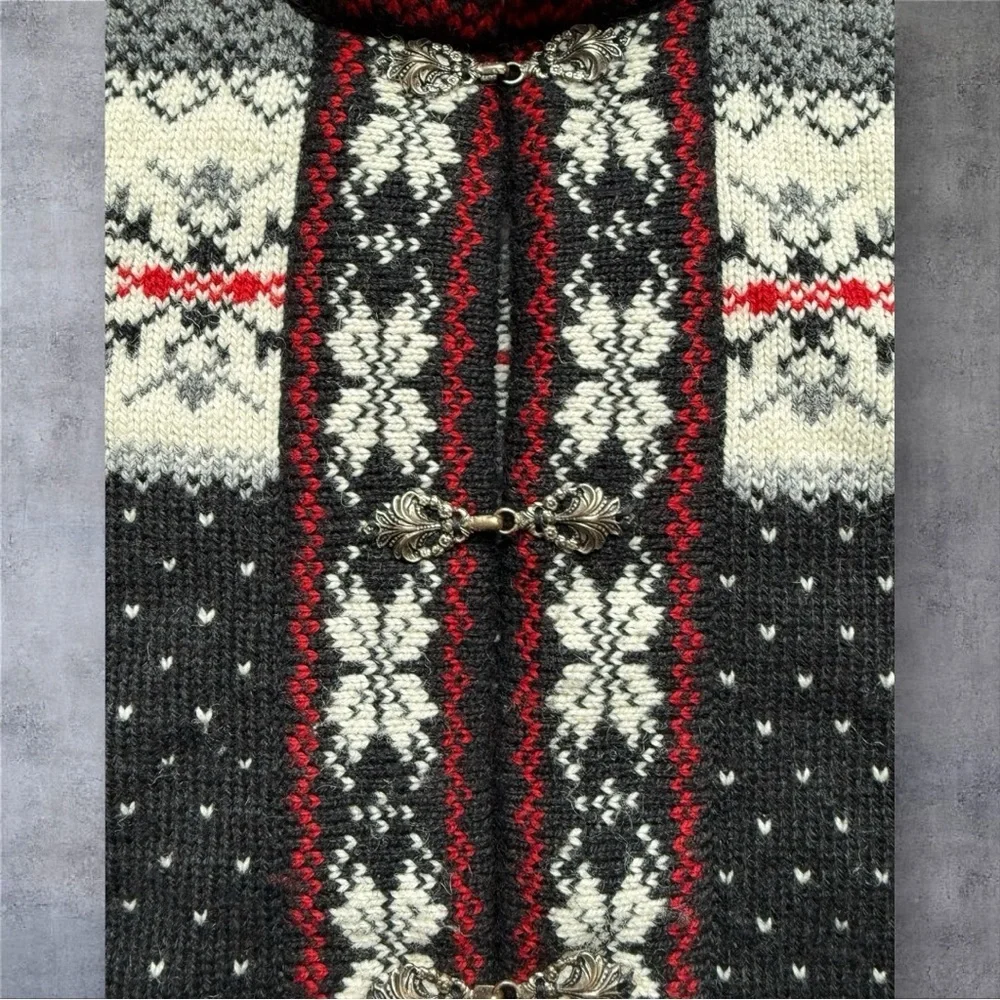 Cardigan Lyric - Nordic Patterned Sweater - Made in Estonia - Size M - Picture 3 of 6